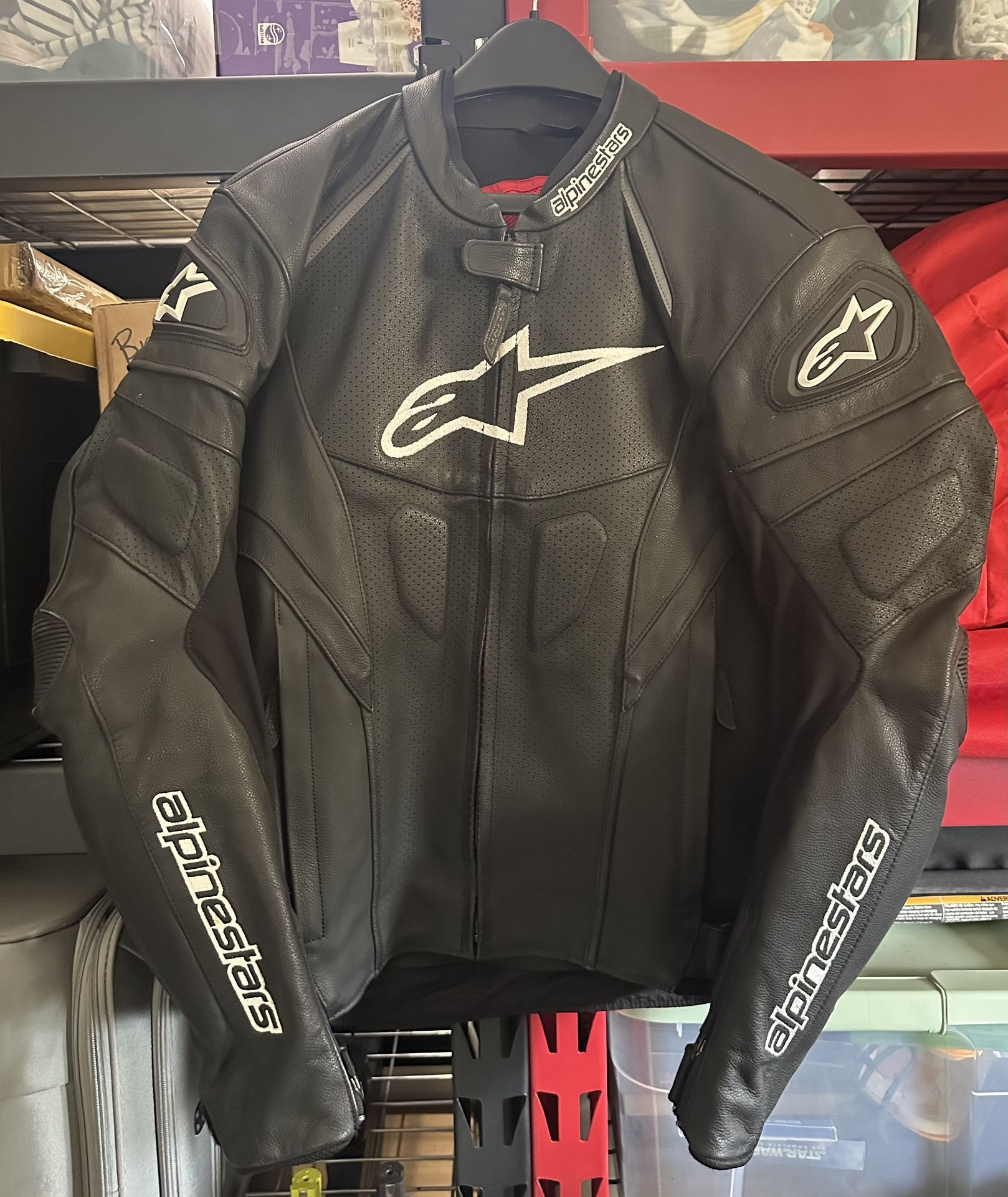 Alpine Stars Men’s Leather Motorcycle Jacket
