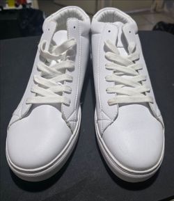 White Low-Top Leather Sneakers