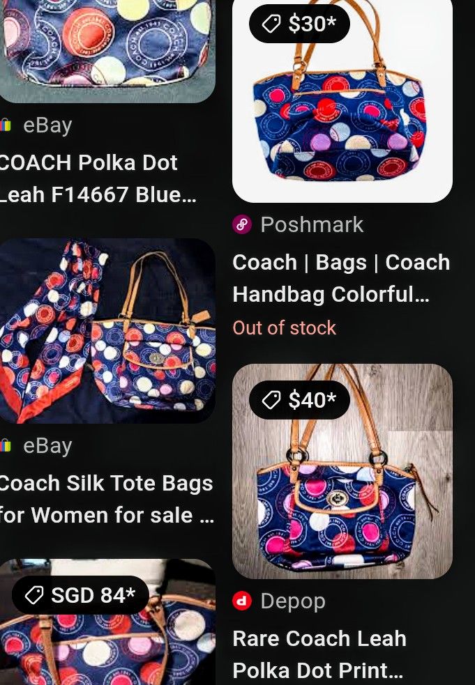 Authentic Mid Sz Coach Multi Colored Purse