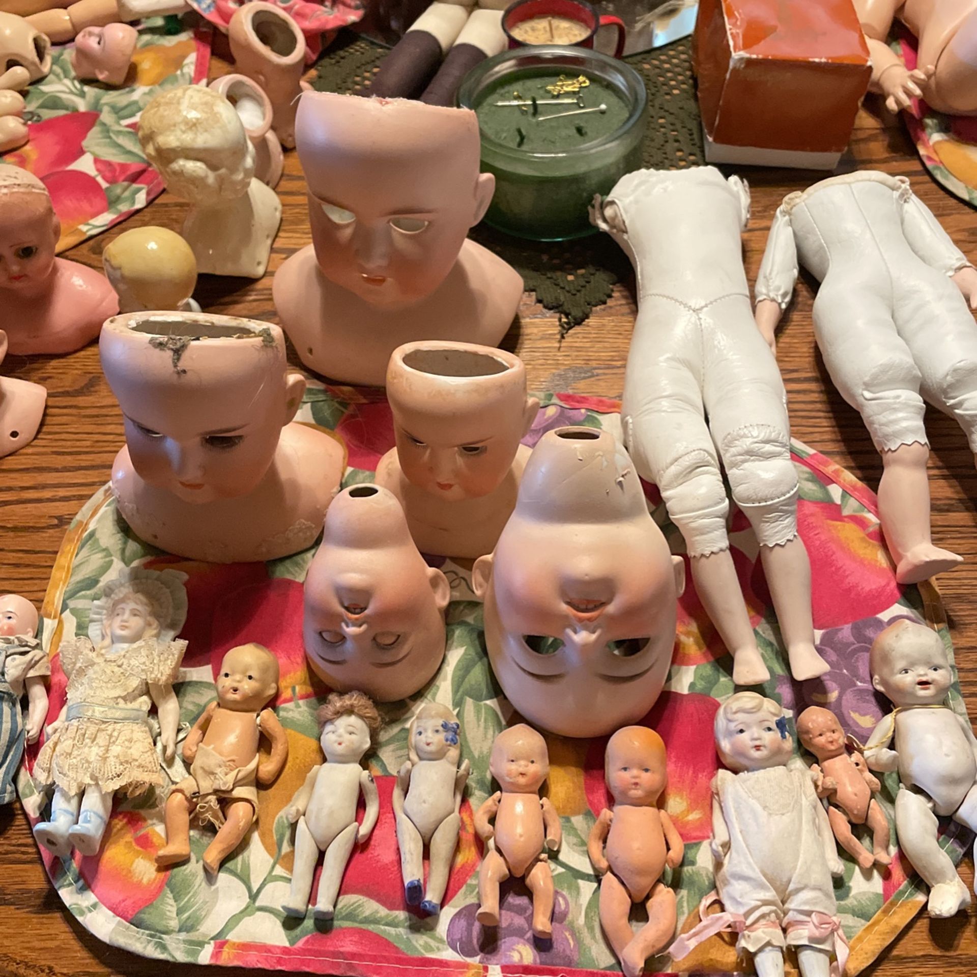 Antique dolls , Doll Heads And doll Parts!