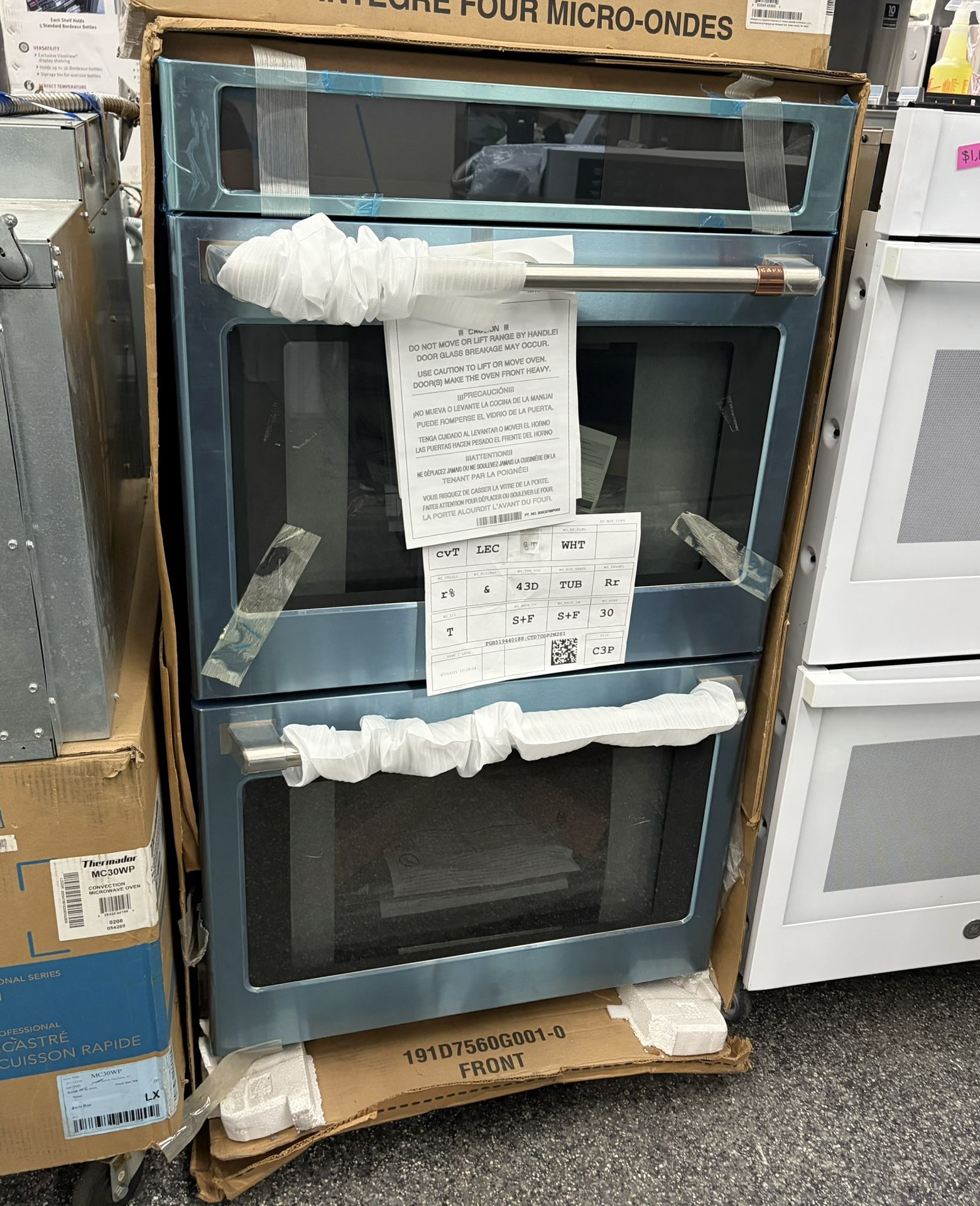 Brand New Stainless Steel 30” Cafe Double Oven Convection Smart