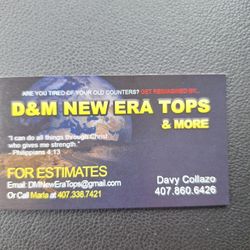 D&M NEW ERA TOPS.....FORMICA LAMINATE COUNTERTOPS ....