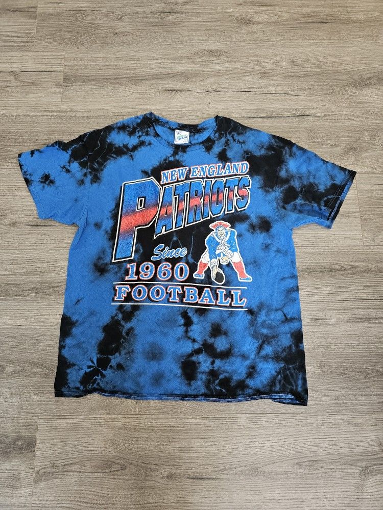 New England Patriots Vintage Tubular 47 Brand Tie Dye T Shirt Mens XL