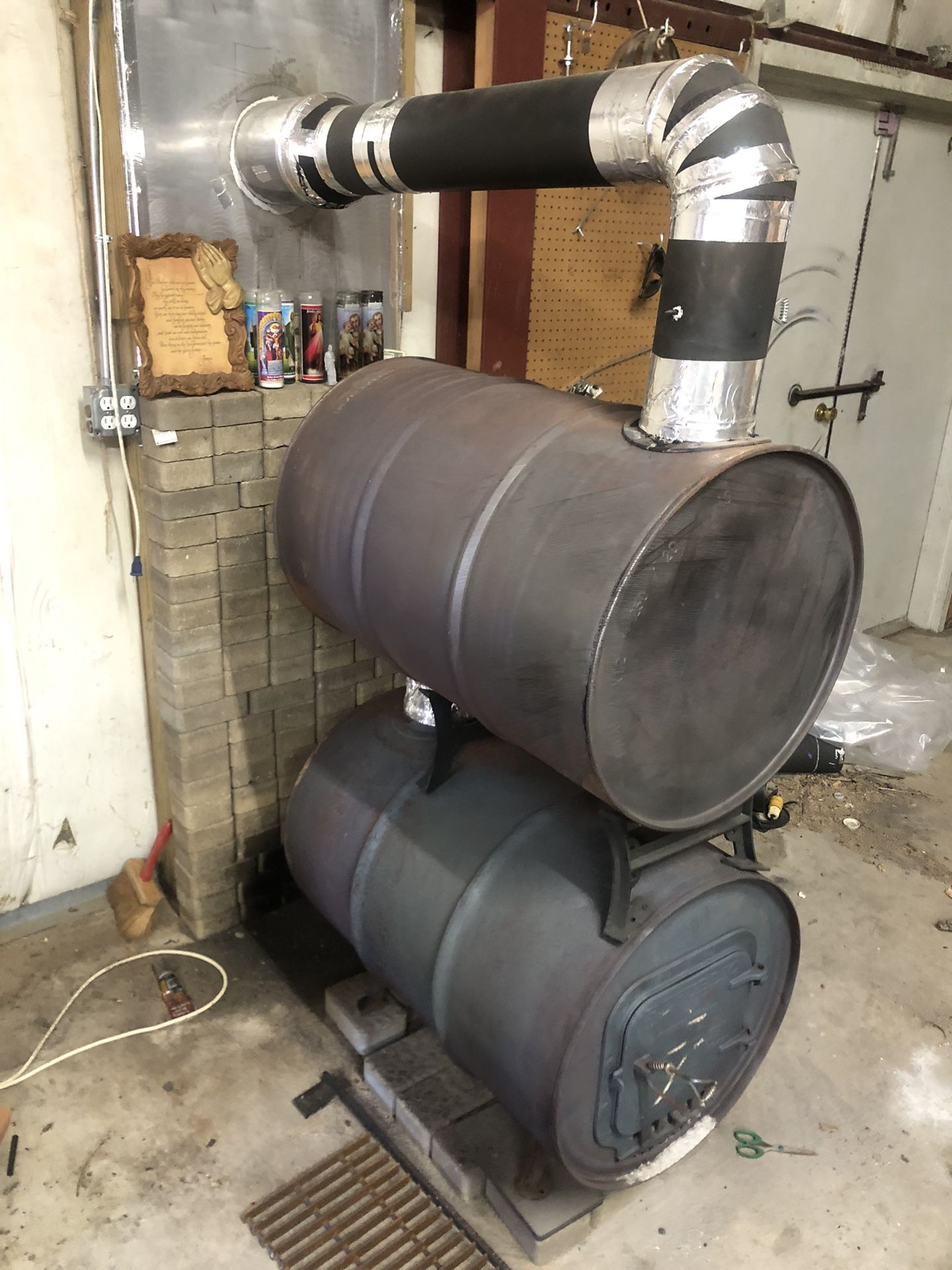 Wood Burner 55gal And Piping