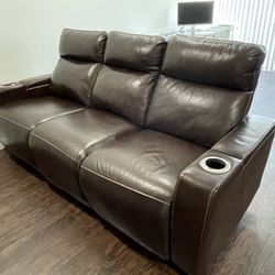 Power Reclining Leather Sofa For Sale - $850/OBO