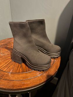 Black platform boots