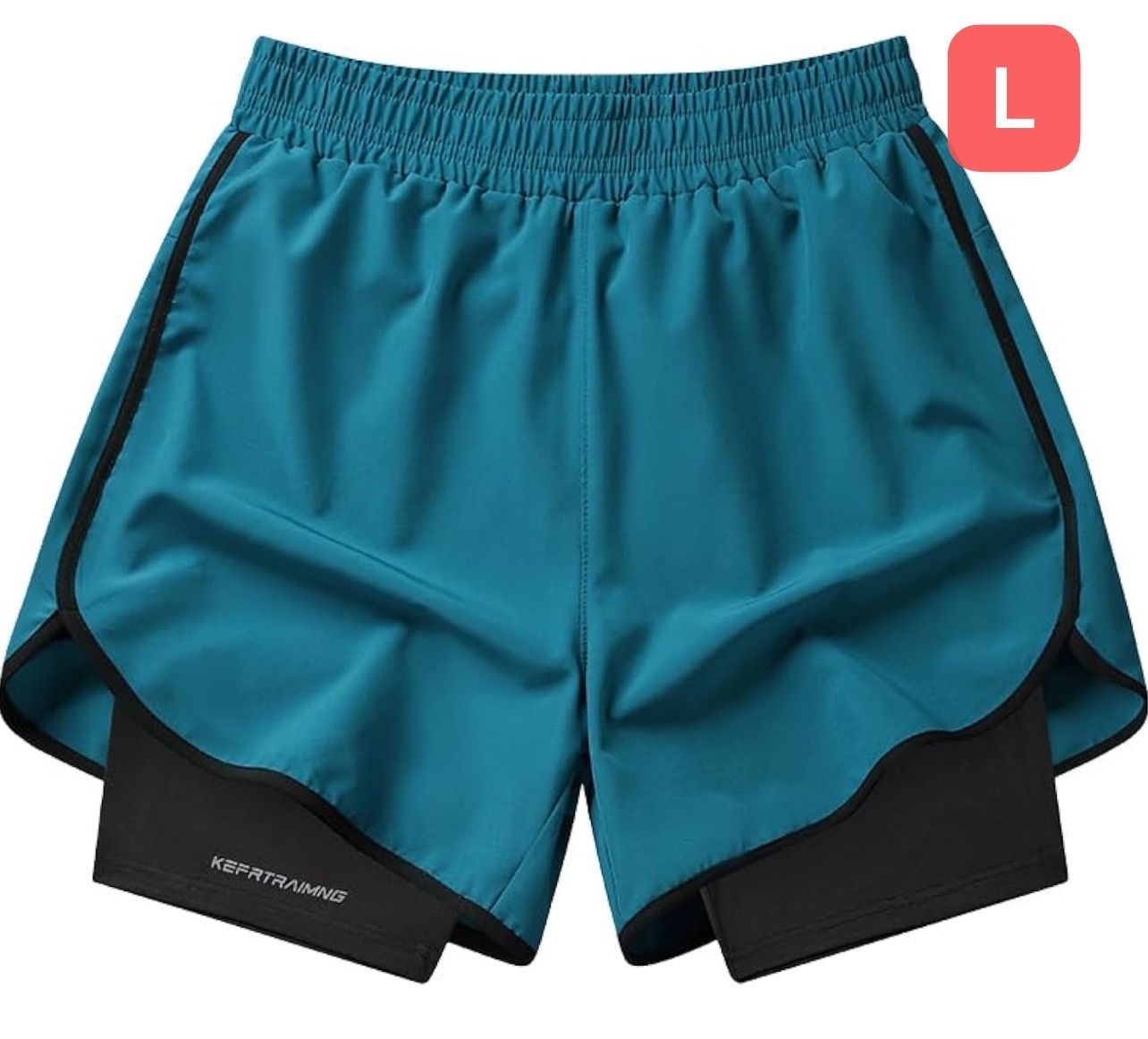 Men's 2-in-1 Running Shorts Lightweight Quick-Dry Athletic Workout Shorts with Built-in Compression Liner(pls choose color and size)