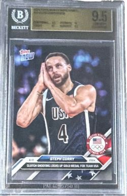 2024 Topps Now Olympic Games #27 Steph Curry — BGS 9.5 Gem Mint with two 10s!