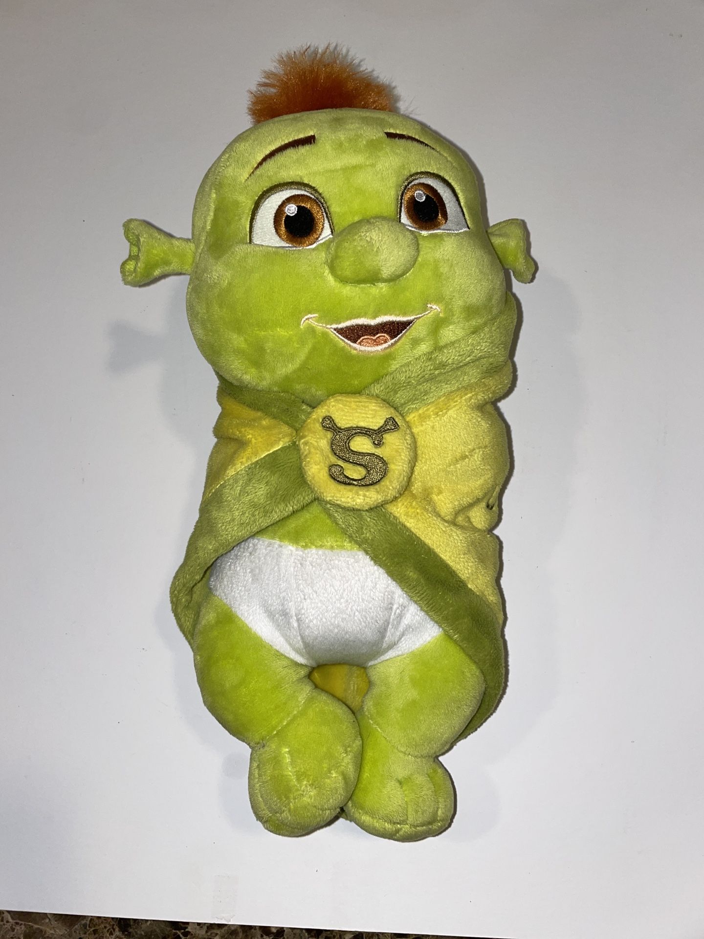 Universal Studios Shrek 4D Baby Ogre Boy Farkle Plush Yellow Blanket