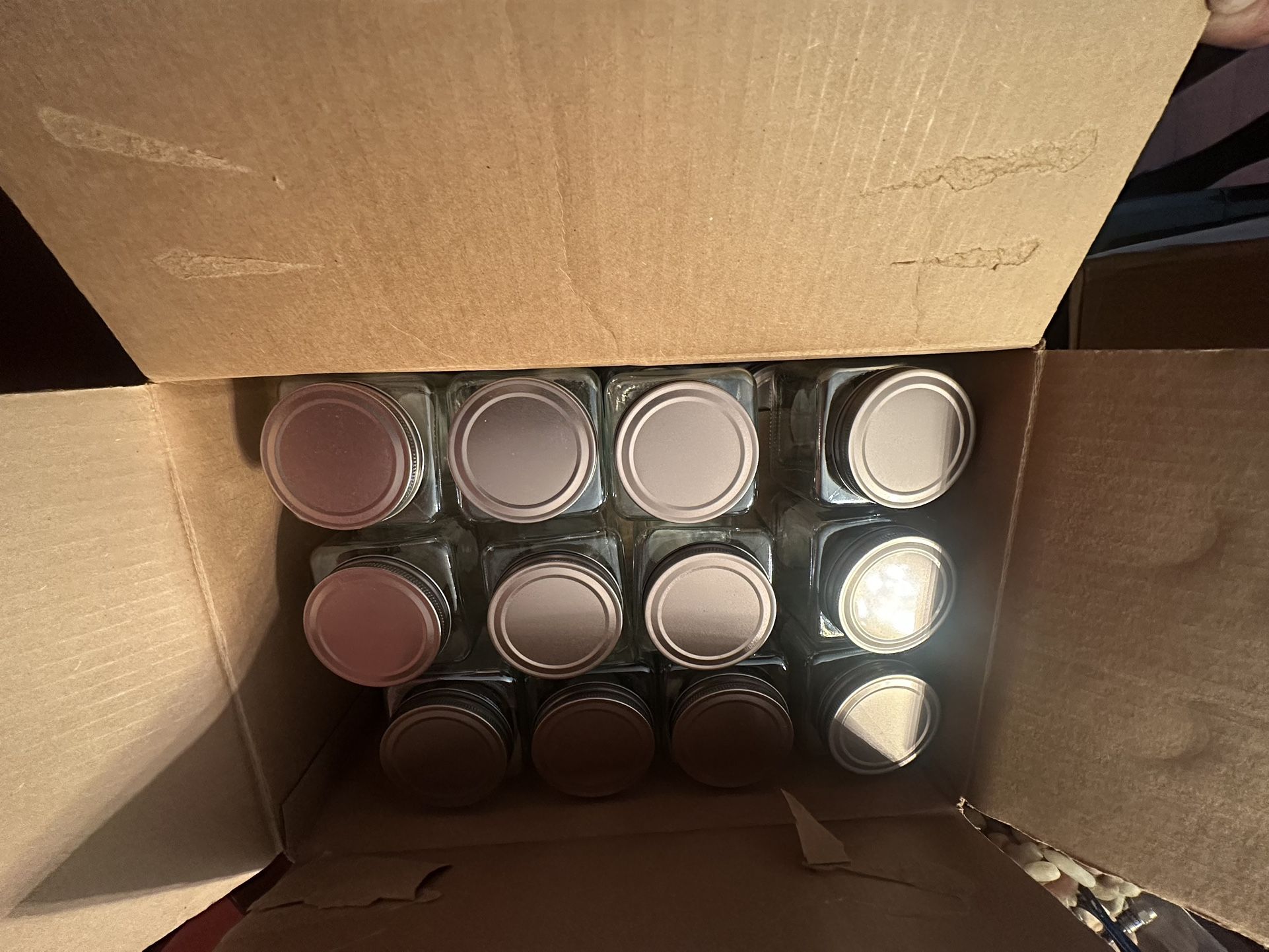 Brand New 3 X 4 Glass Jars