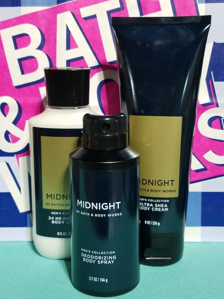 💙 Bath & Body Works 💙 MENS MIDNIGHT 3pc. SET 💙$22 to Ship / $20 Pickup 💙 Gifts for all OCCASIONS!