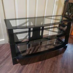 FREE Glass Three Tier TV Media Stand
