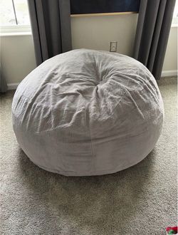 Large Gray Bean Bag Chair