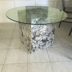 Granite and glass dining table
