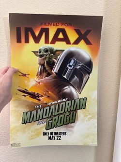 Mandalorian and Grogu May the 4th Double Sided AMC IMAX  Poster (13x9)