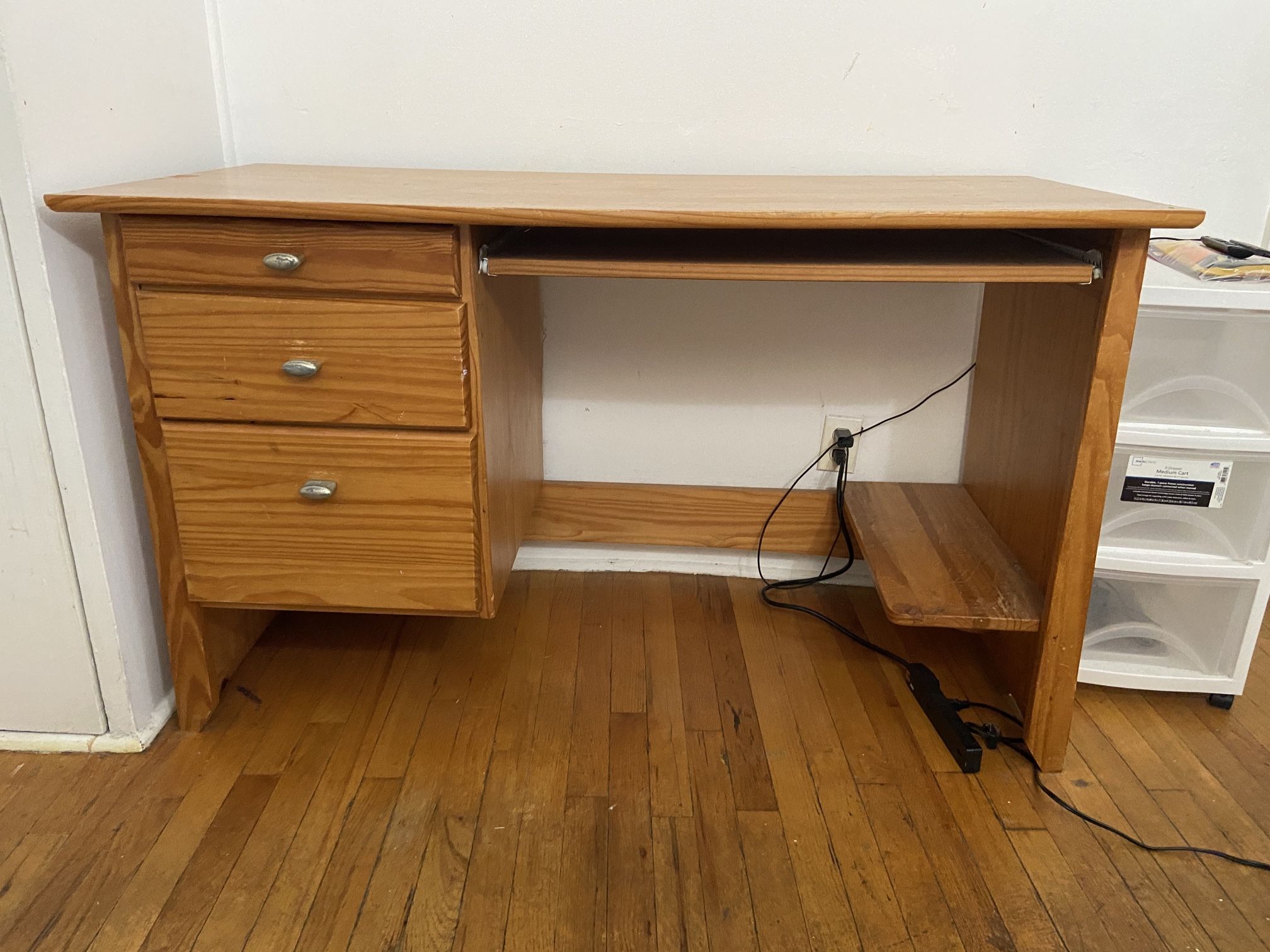 Wooden Desk With Drawers