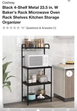 Microwave backers rake cart