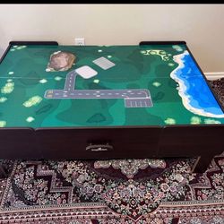Two drawers Kids Train Table