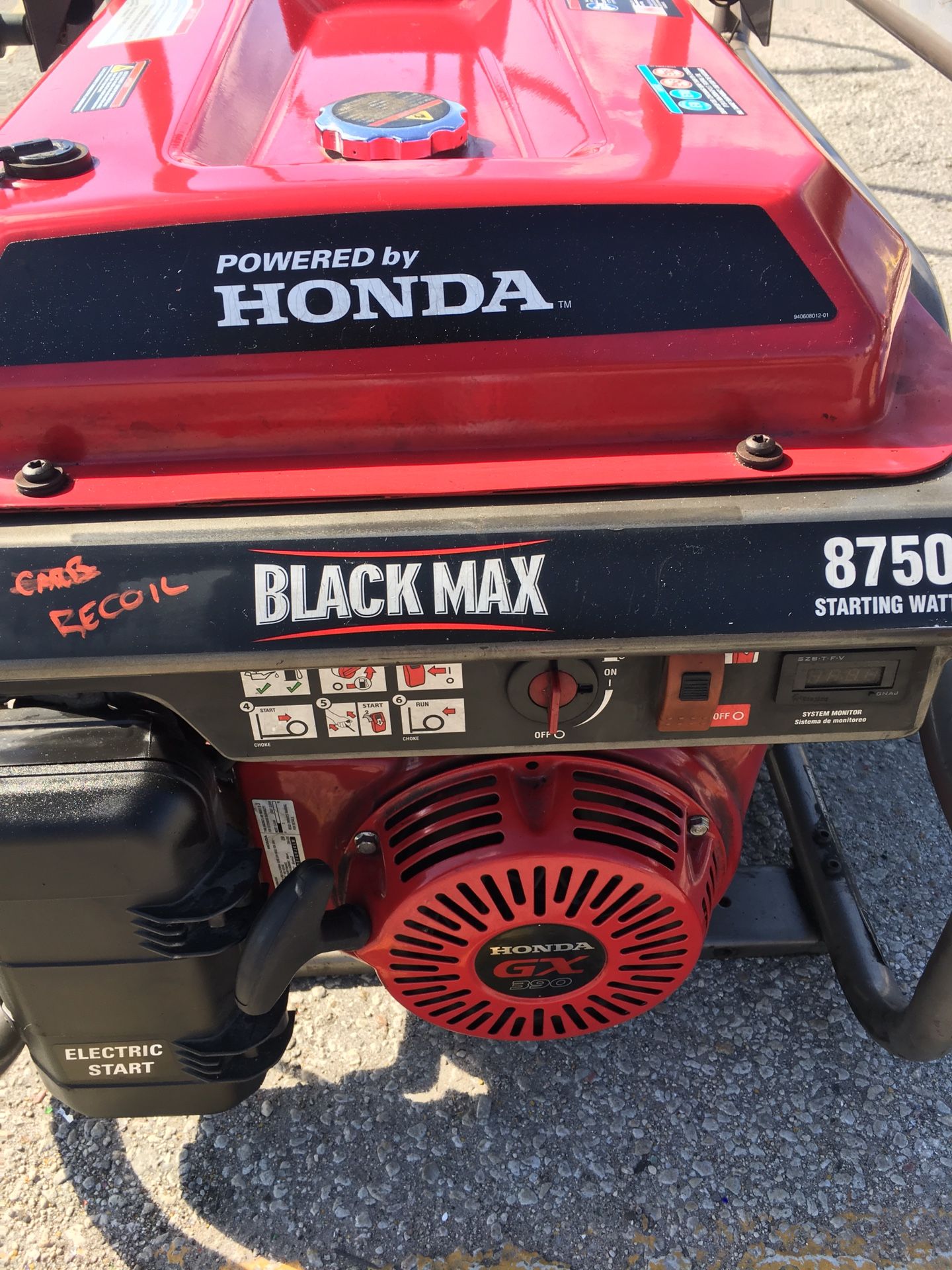 HONDA GX390 GENERATOR - 7000 Running Watts and 8750 Starting Watts