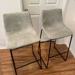 Gray & Black Kitchen Stools