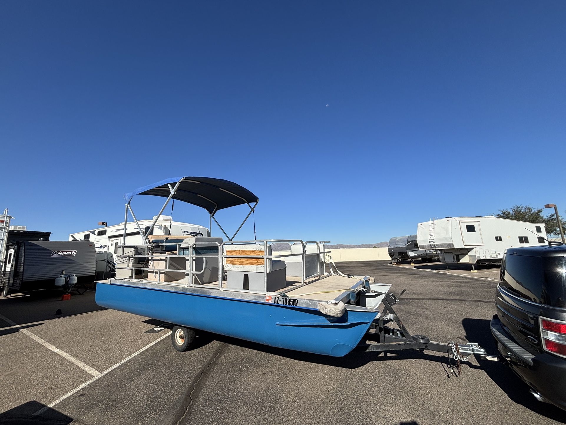 1986 Lowe Sunbird Pontoon Boat
