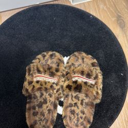 balenciaga leopard slides