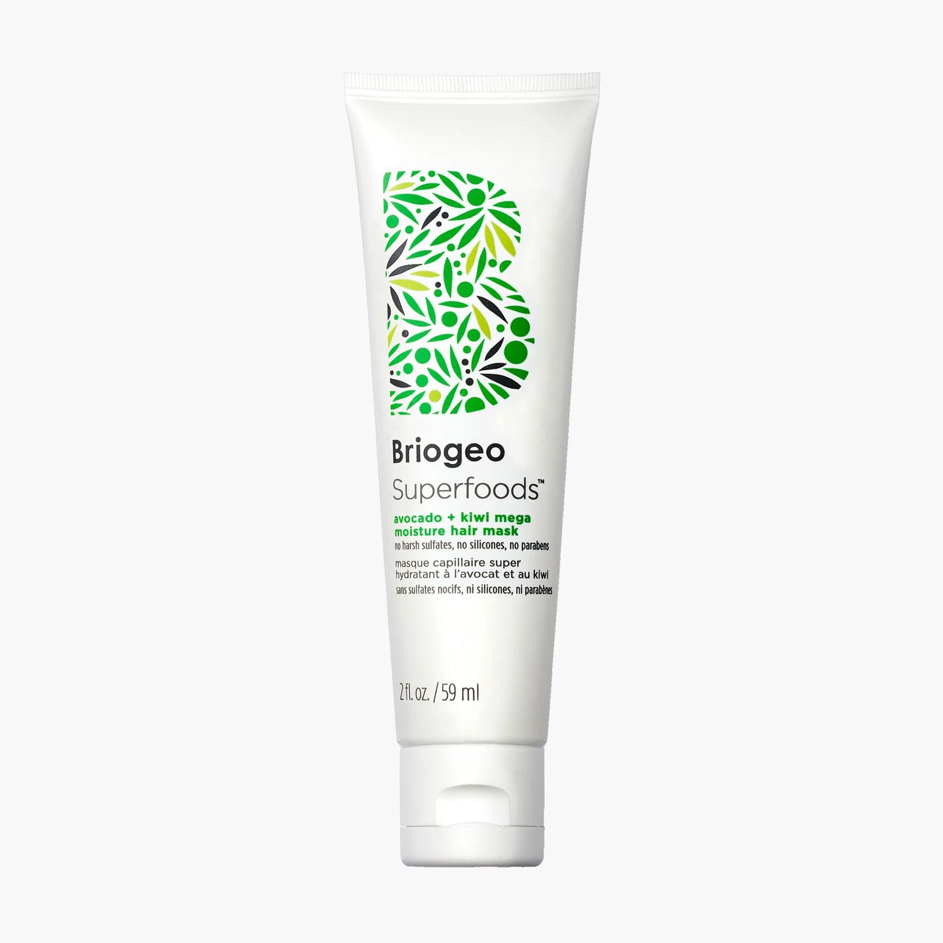 BRIOGEO Superfoods Avocado + Kiwi Mega Moisture Hair Mask 2 Fl. Oz
