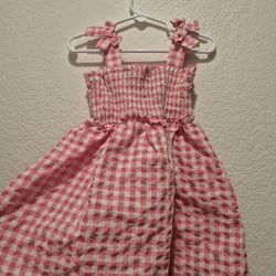 TODDLER Pink & White Picnic Dress