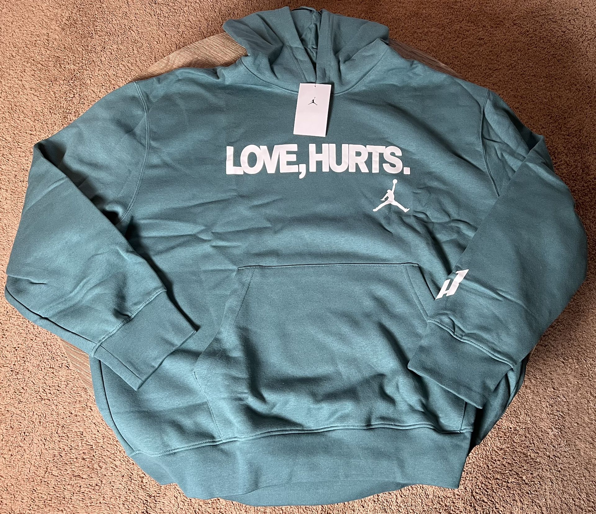 Jordan Jalen Hurts Men's Fleece Hoodie Love Hurts | Size L | IQ3758-377 (NWT)
