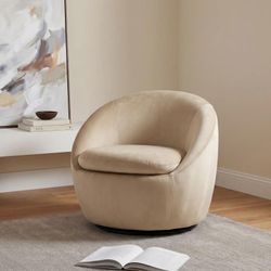 Swivel Accent Chair Camel Velvet, New Especial price 