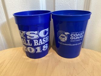 Lot of 2 Plastic Cups United States Coast Guard and YSC