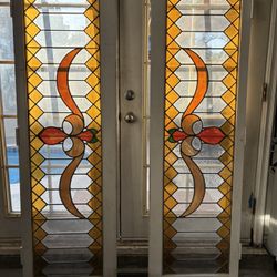 Vintage Stain Glass Side Doors 