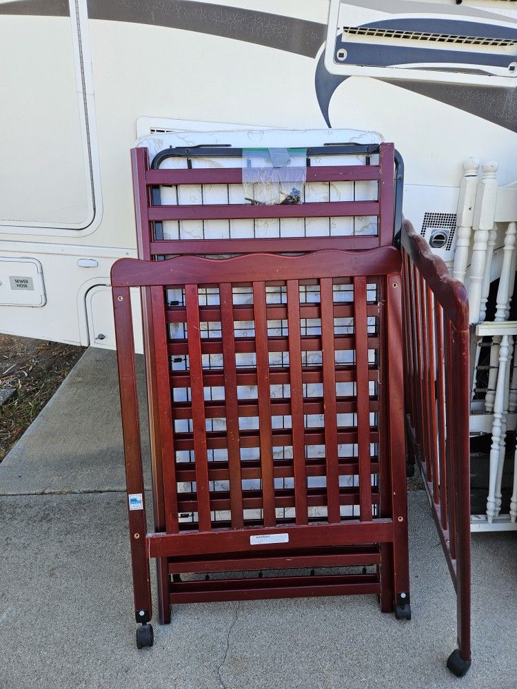 Cherry Wood Baby Crib