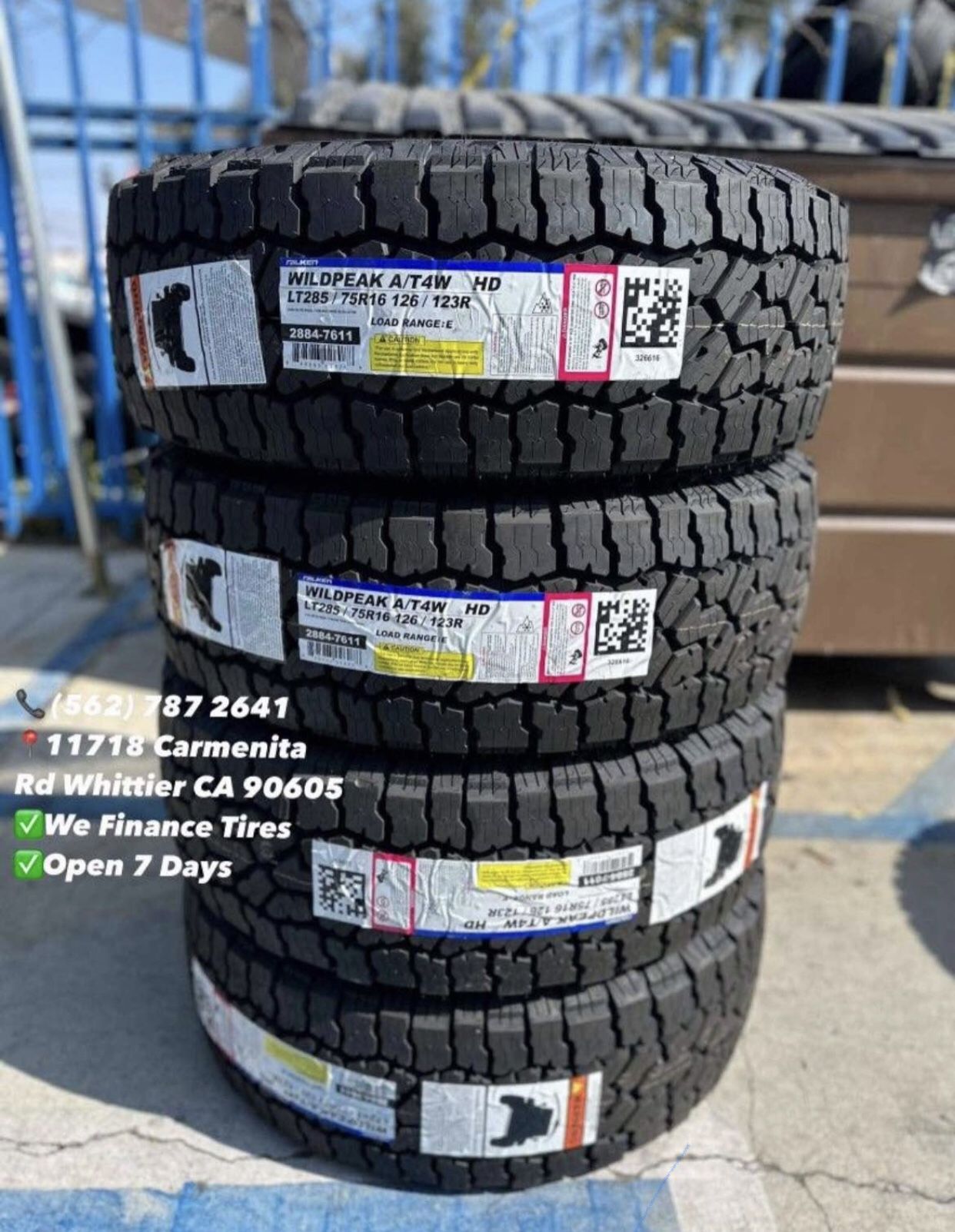 LT285/75/16 Falken Wildpeak AT4W 4 New Tires