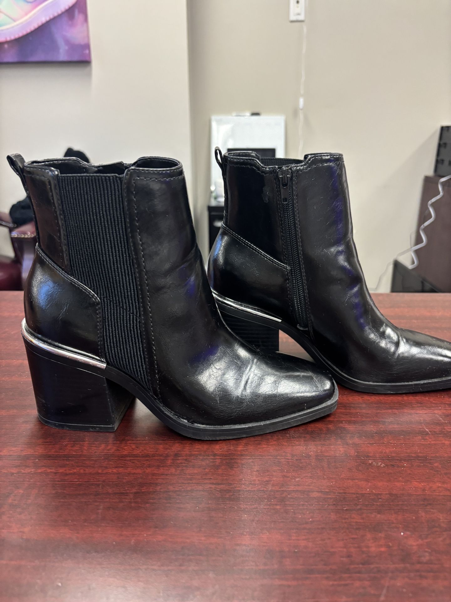 Kelly & Katie Black Leather Boots