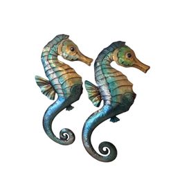 Metal Seahorses Wall Hanging 
