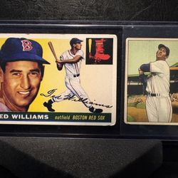 Ted Williams 1955 Topps/1950 Bowman  Aged Reprints