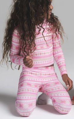 Skims Logo Plush Pointelle Kids Set 