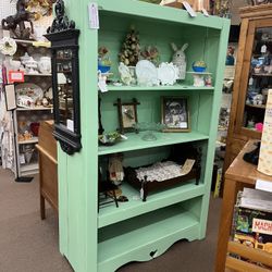 Green Farmhouse Shelf Hutch