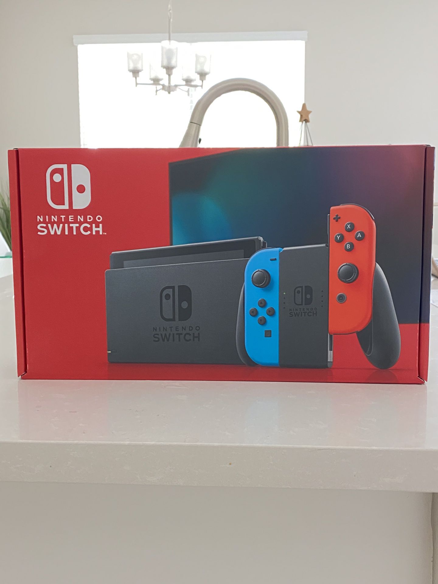 Brand New Nintendo Switch Neon Blue and Red Joy Cons V2 Newest Version