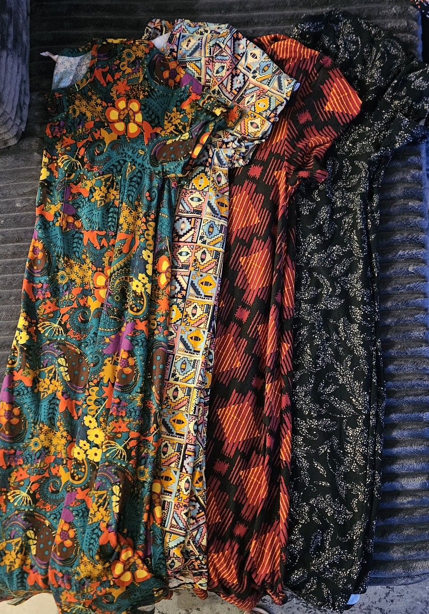 Lula Roe Carly Dresses Size Small- Bundle 4