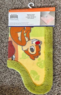NEW HCP Supply Chip 'n Dale U-Shape Bathroom Rug