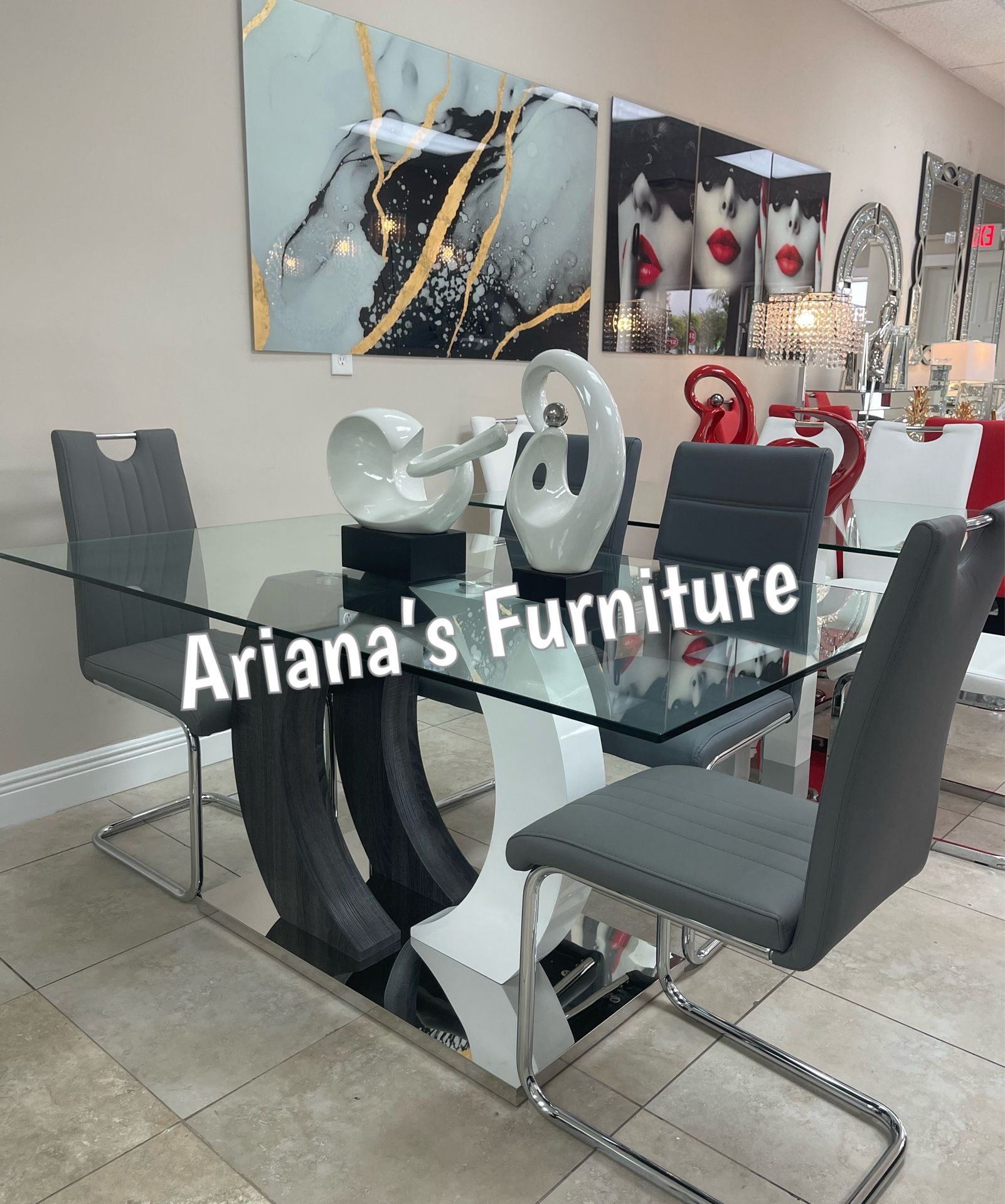 New Dining Table Set 63x35