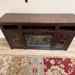 Entertainment center fireplace