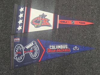 2 Columbus Blue Jackets Pennants