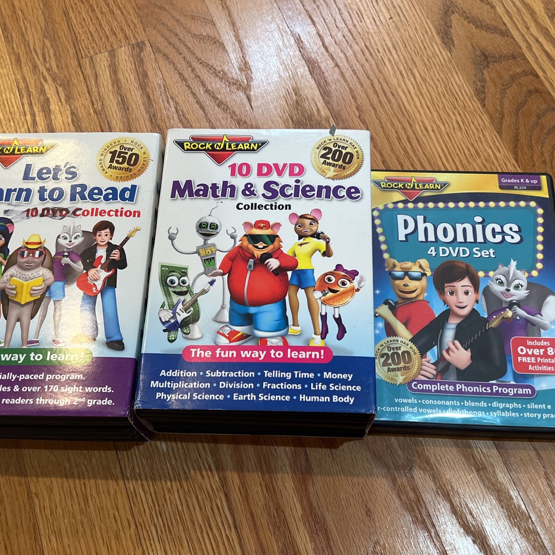 Rock N Learn 24 Total DVD Learn To Read, Phonics, Math & Science ...