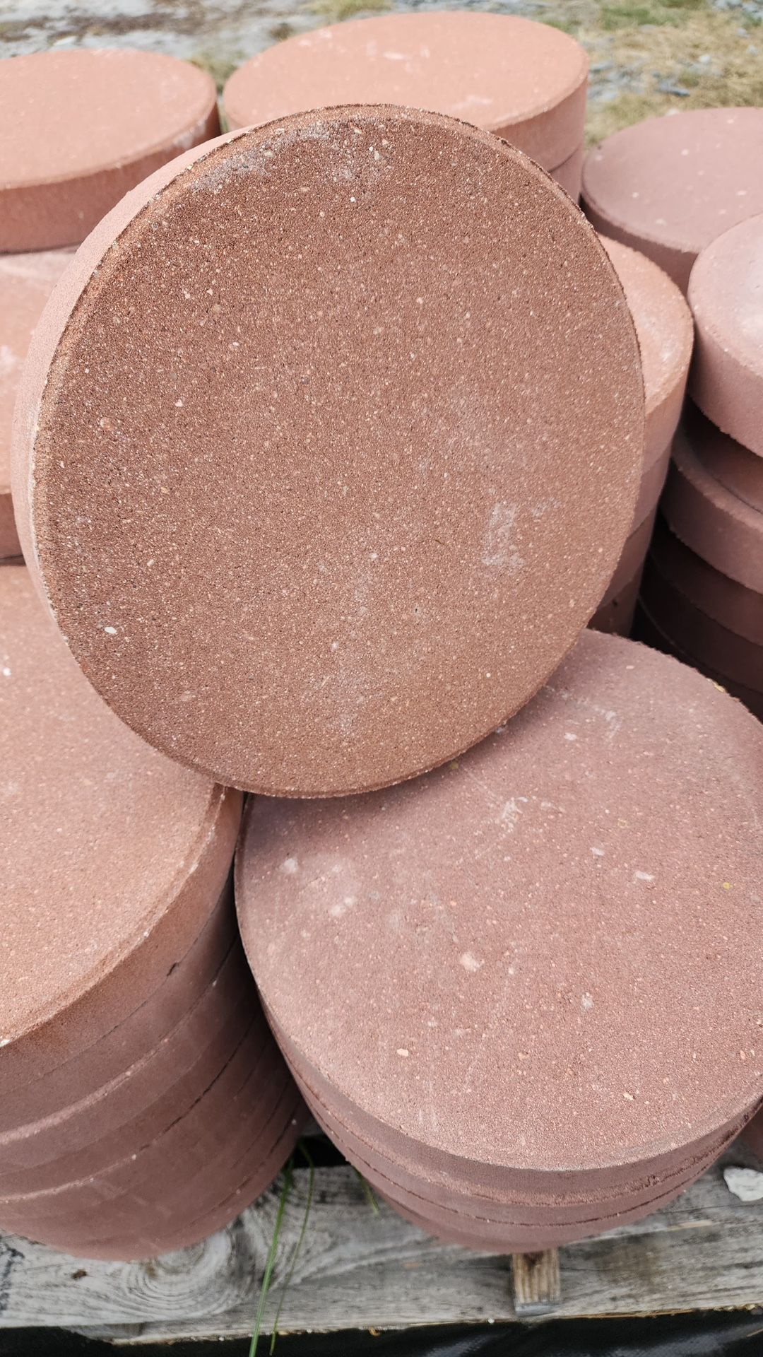 12” Red Round Pavers
