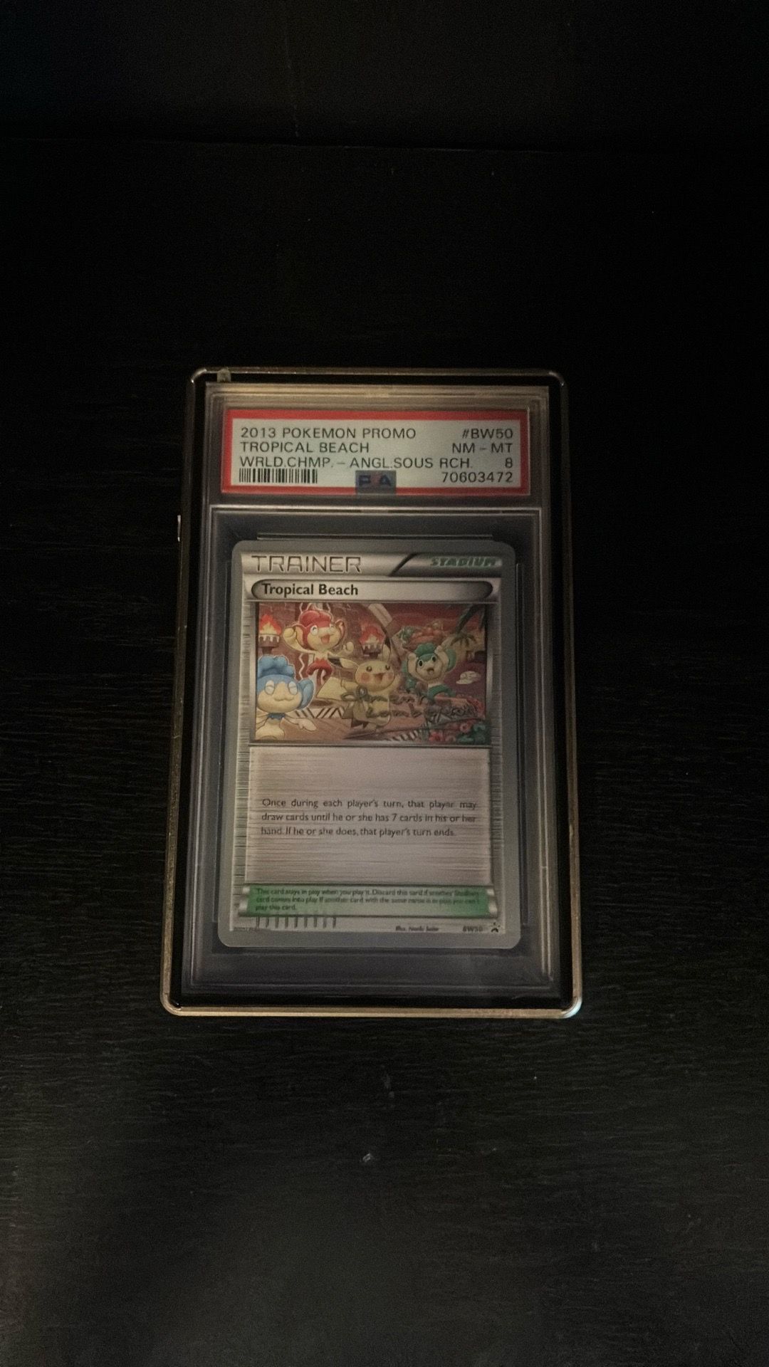 PSA 8 Tropical Beach (Clement Lamberton) Pokémon Card