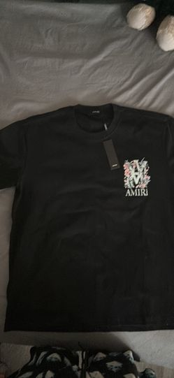 AMIRI Black Floral Logo T-Shirt – Brand New w/ Tags - trades welcomee