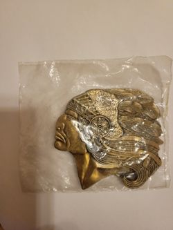 Indian Chief Belt Buckle Bronze